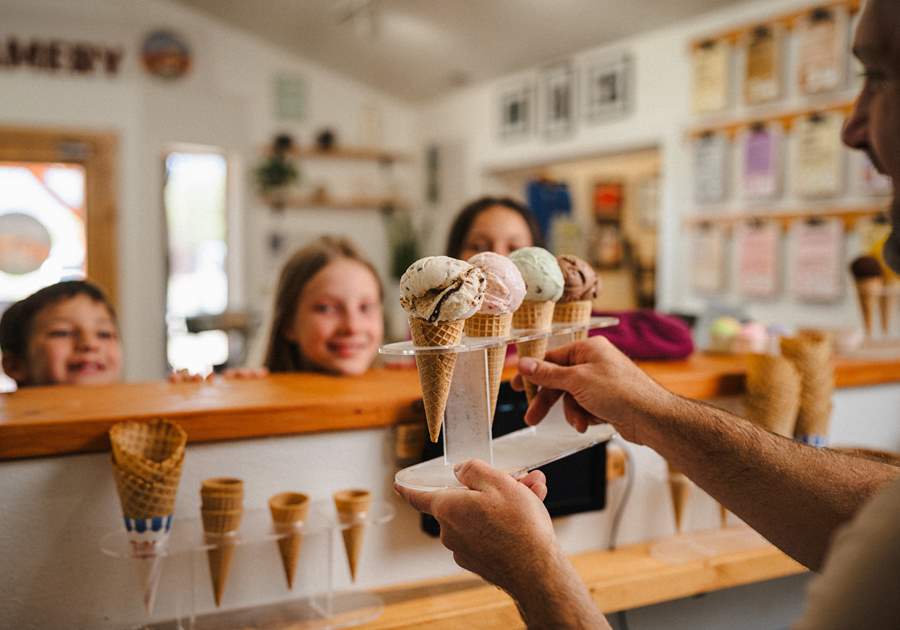 At Color Ridge Farm & Creamery, you'll find creative, homemade flavors like Juniper Berry and Lavender Honey.